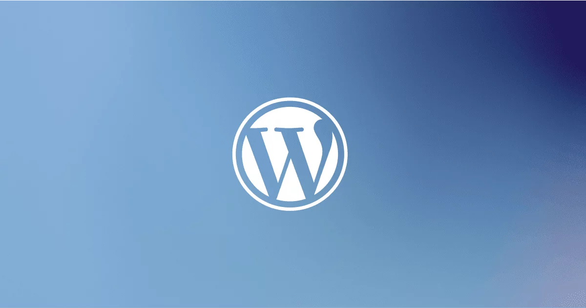 wordpress logo on blue background