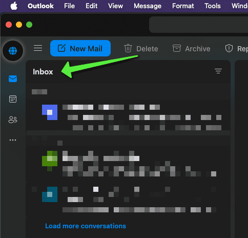 Outlook for Mac mail list now showing a single Inbox heading with no Focused or Other tabs