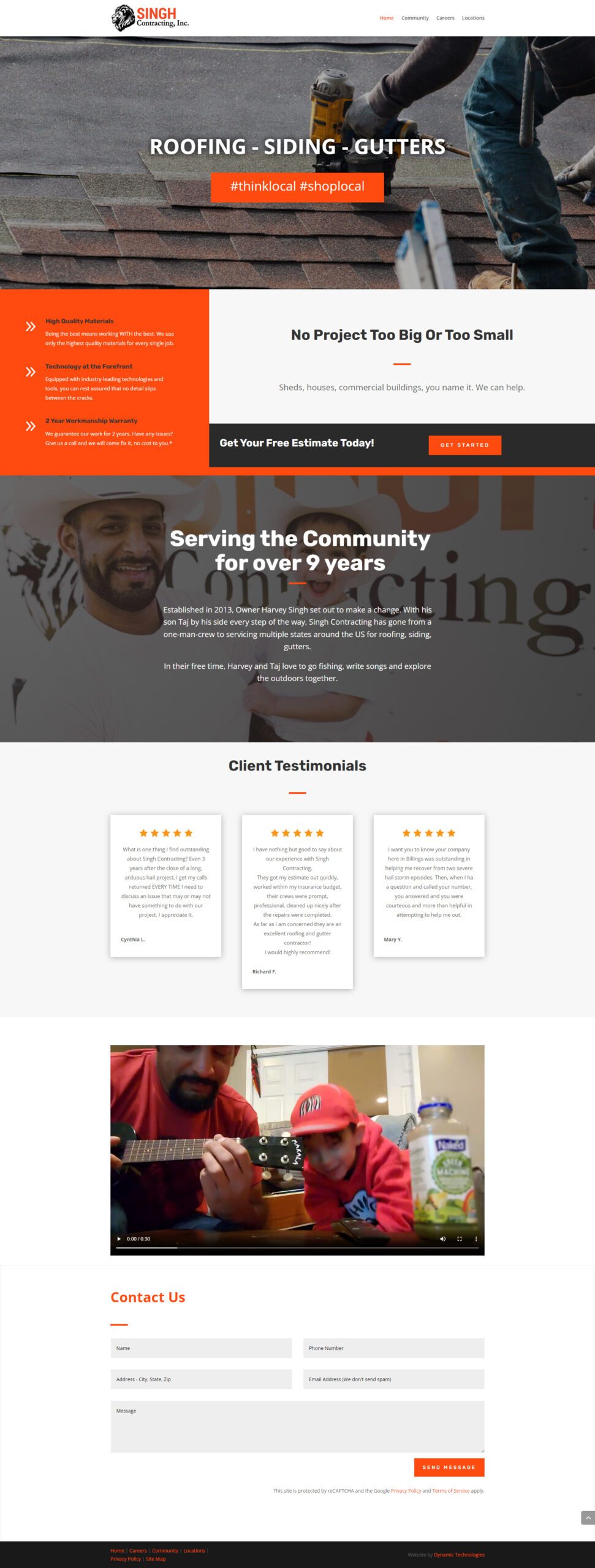 SinghContractingWebsite scaled